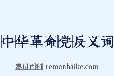 中华革命党反义词是什么意思的图片
